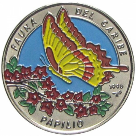 1996 * 1 Peso Cuba - Fauna dei Caraibi (Papilio)