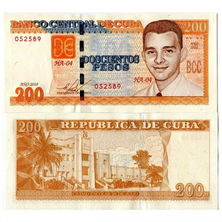 2010 * Banconota Cuba 200 Pesos "F Pais" FDS