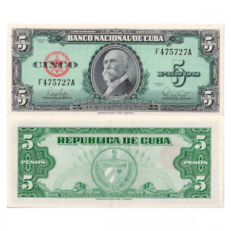 1960 * Banconota Cuba 5 Pesos "M Gomez" (p92a) FDS