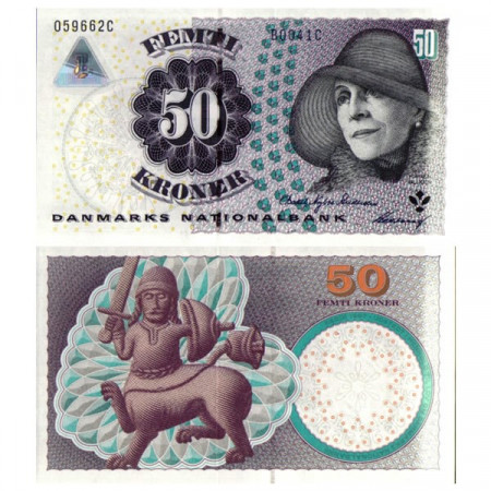 2005 * Banconota Danimarca 50 Kroner “K Blixen” (p60b) FDS