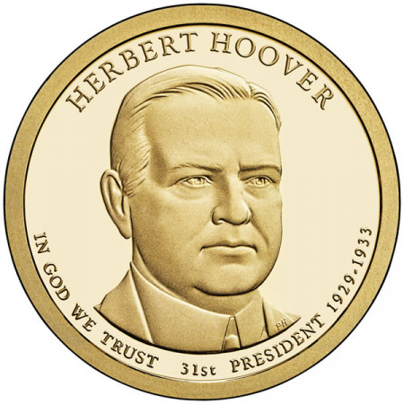 2014 * 1 Dollaro Stati Uniti "Herbert Hoover - 31st" UNC