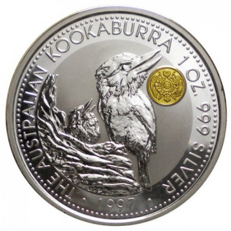 1997 * 1 Dollaro Argento 1 OZ Australia "Kookaburra - Japanese Gold Yen" Privy Mark
