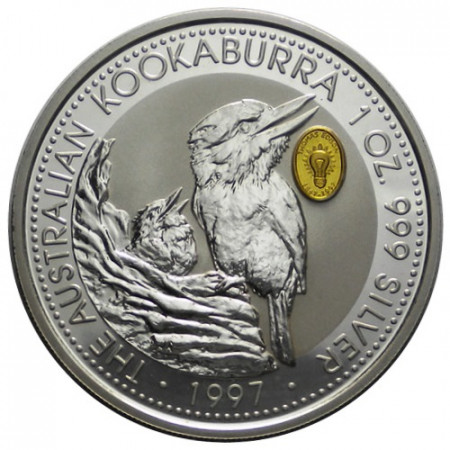 1997 * 1 Dollaro Argento 1 OZ Australia "Kookaburra - Thomas Edison" Privy Mark