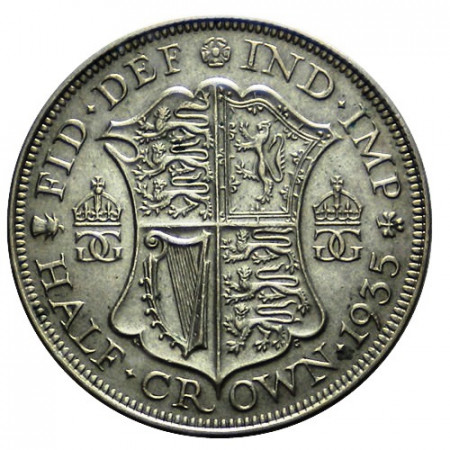 1935 * Half 1/2 Crown Argento Gran Bretagna "Giorgio V" (KM 835) SPL