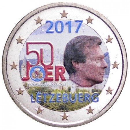 2017 * 2 Euro LUSSEMBURGO "Servizio Militare Volontario" Colorato