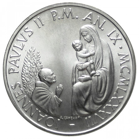 1987 * 1000 lire argento Vaticano Giovanni Paolo II Anno IX