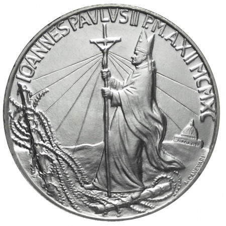 1990 * 1000 lire argento Vaticano Giovanni Paolo II Anno XII