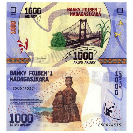 ND (2017) * Banconota Madagascar 1000 Ariary "Kamoro Bridge" (p100) FDS