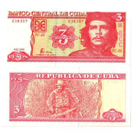 2006 * Banconota Cuba 3 Pesos "Che Guevara" (p127c) FDS