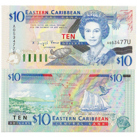 ND (1994) * Banconota East Caribbean States "Anguilla" 10 Dollari FDS