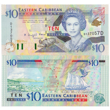 ND (2000) * Banconota East Caribbean States "Dominica" 10 Dollari FDS