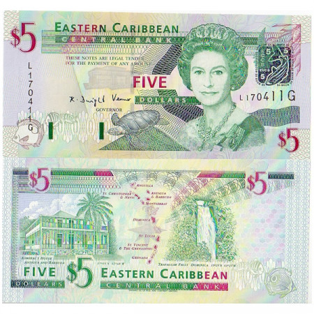 ND (2003) * Banconota East Caribbean States "Grenada" 5 Dollari FDS