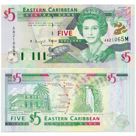 ND (2000) * Banconota East Caribbean States "Montserrat" 5 Dollari FDS