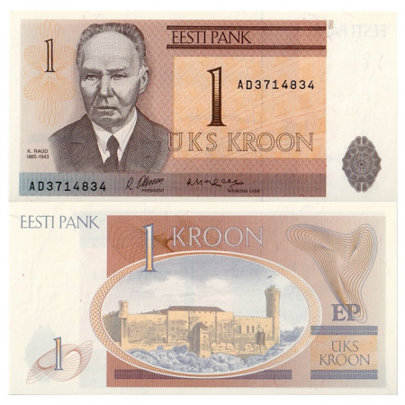 1992 * Banconota Estonia 1 Kroon (p69a) FDS