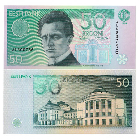 1994 * Banconota Estonia 50 Krooni "R Tobias" (p78a) FDS