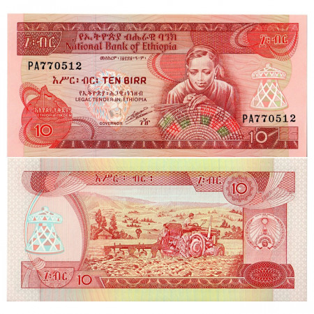 1991 (EE 1969) * Banconota Etiopia 10 Birr - Firma 4 FDS