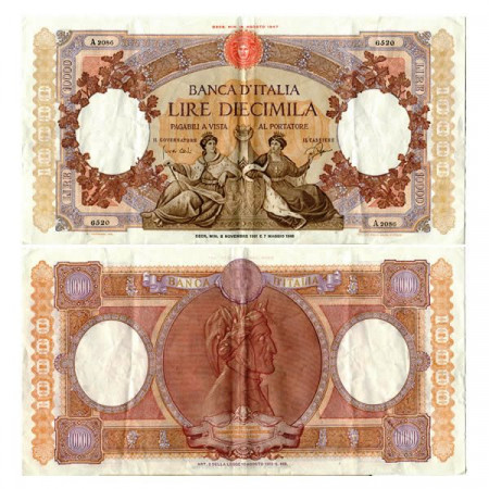 1961 (02/11) * Banconota Italia Repubblica 10.000 Lire "Repubbliche Marinare - Medusa" BI.845 (p89d) BB