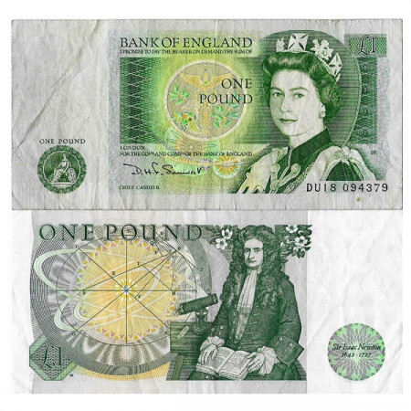 ND (1981-84) * Banconota Gran Bretagna 1 Pound "Sir Isaac Newton" (p377b) BB