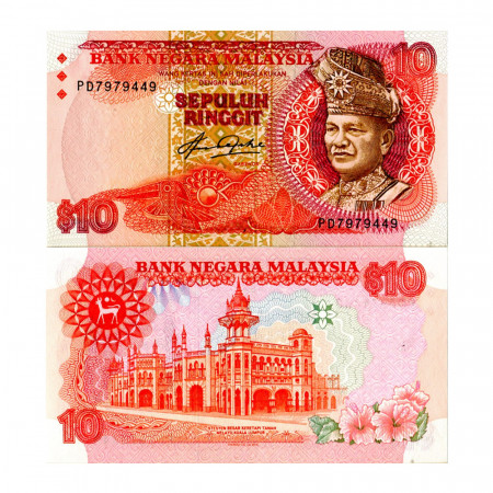 ND (1983-84) * Banconota 10 Ringgit Malesia “King Tuanku Abdul Rahman” (p21) FDS