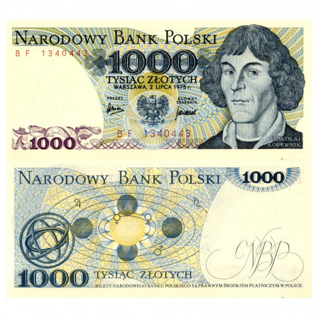 1975 * Banconota Polonia 1000 Zlotych "Nicolaus Copernicus" (p146a) FDS