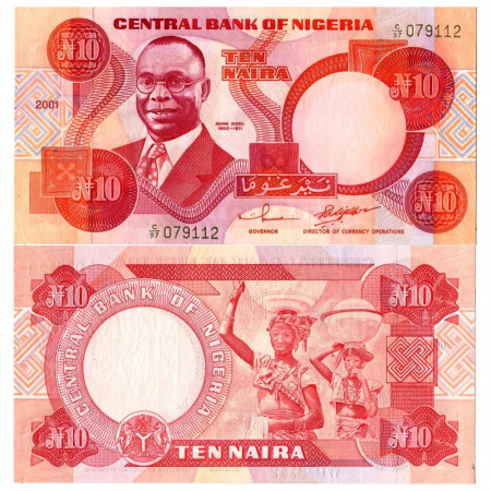 2001 * Banconota Nigeria 10 Naira "Alvan Ikoku" (p25f) FDS