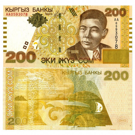 2000 * Banconota Kirghizistan 200 Som "Alykul Osmonov" (p16) FDS