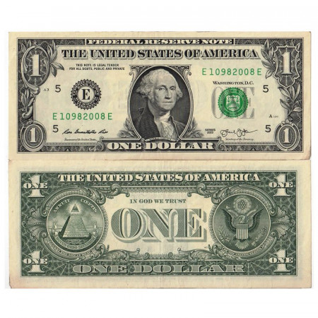 2013 * Banconota Stati Uniti d'America 1 Dollar "G Washington - E - Richmond" (p537) SPL