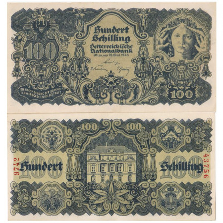 1945 * Banconota Austria 100 Schilling "Allegorical Woman, Science" (p118) SPL+