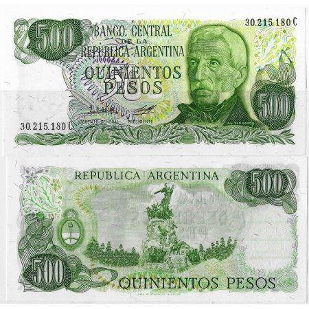 ND (1977-82) * Banconota Argentina 500 Pesos "General José de San Martín" (p303b) FDS