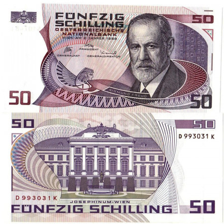 1986 (1987) * Banconota Austria 50 Schilling "Sigmund Freud" (p149) FDS