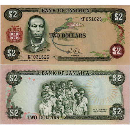 ND (1982-86) * Banconota Giamaica 2 Dollars "Paul Bogle" (p65b) FDS