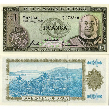 1988 * Banconota Tonga 1 Pa'anga "King Tupou IV" (p19c) FDS