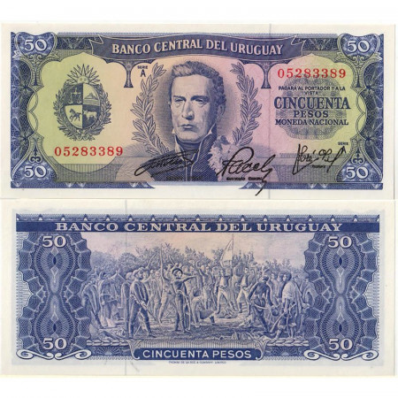 ND (1967) * Banconota Uruguay 50 Pesos "General JG Artigas" (p46a) FDS