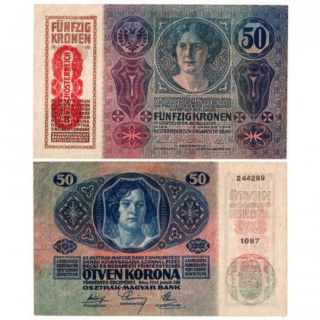 ND (1919 - old 1914) * Banconota Austria 50 Kronen "Deutschösterreich" (p54a) SPL