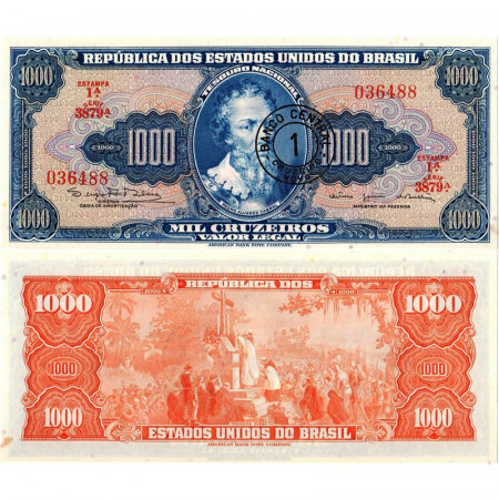 ND (1966) * Banconota Brasile 1 Cruzeiro Novo "Banco Central - Pedro Alvarez Cabral" (p187a) FDS