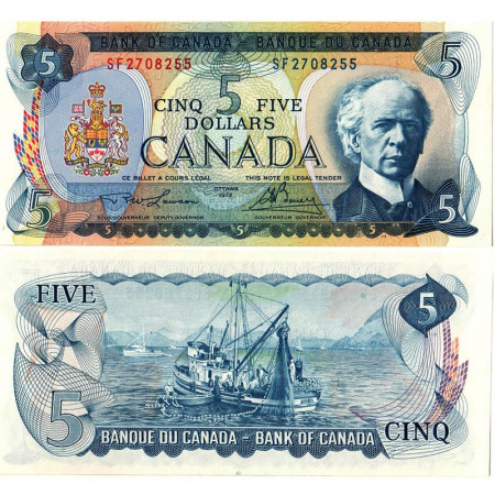1972 * Banconota Canada 5 Dollars "Sir Wilfrid Laurier" (p87b) FDS