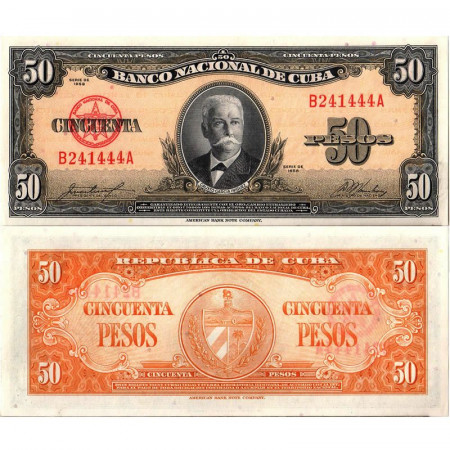 1958 * Banconota Cuba 50 Pesos "Calixto G Iñiguez" (p81b) FDS