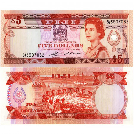 ND (1986) * Banconota Fiji 5 Dollars "Elizabeth II" (p83a) FDS