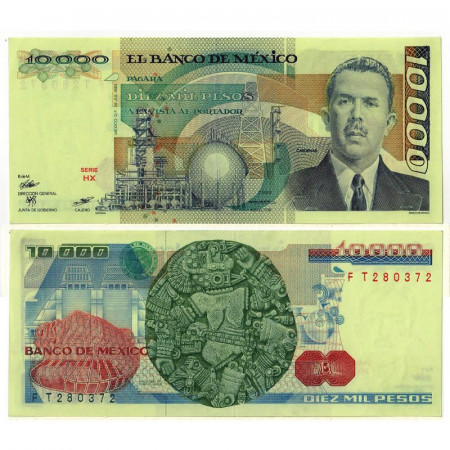 1983 * Banconota Messico 10.000 Pesos "President Làzaro Càrdenas" (p84b) FDS