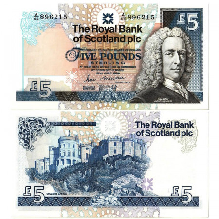 1988 * Banconota Scozia 5 Pounds "Lord Ilay" (p347a) FDS