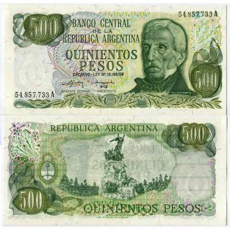 ND (1974-75) * Banconota Argentina 500 Pesos "General José de San Martìn" (p298c) FDS