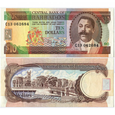 ND (1986) * Banconota Barbados 10 Dollars "Charles Duncan O'Neal" (p38) SPL+