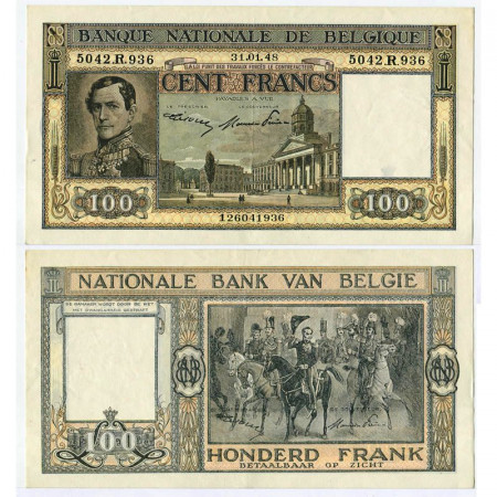 1948 * Banconota Belgio 100 Francs / Frank "Leopold I" (p126) SPL+