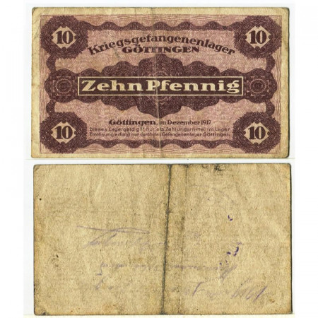1917 * Voucher Germania 10 Pfennig "Gottingen - Pow Lager Camp" (pC-3021) BB