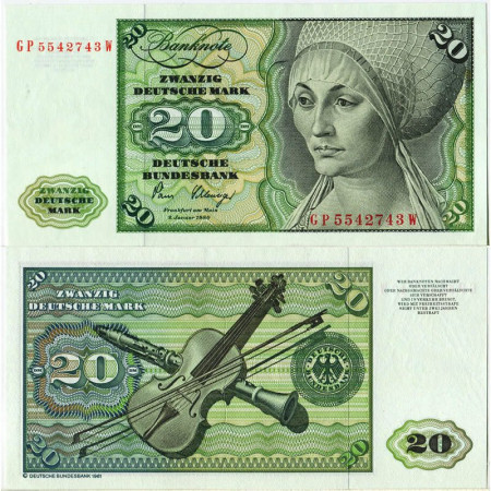 1980 * Banconota Germania Repubblica Federale 20 Deutsche Mark "Elsbeth Tucher" (p32d) FDS