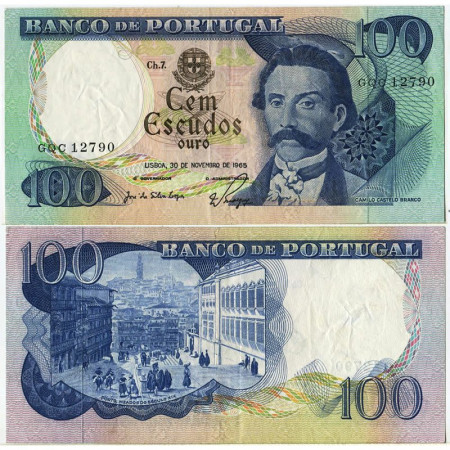 1965 * Banconota 100 Escudos Portogallo "Camilo Castelo Branco" (p169a) SPL