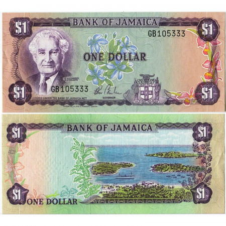ND (1982-86) * Banconota Giamaica 1 Dollar "Sir Alexander Bustamante" (p64b) FDS