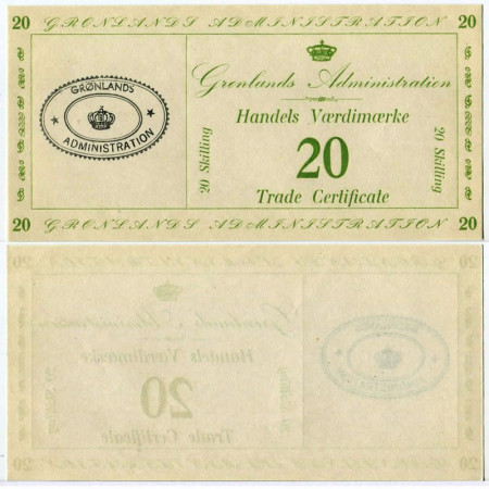 1942 * Banconota Groenlandia 20 Skilling "Trade Certificate WWII" (pM10) FDS