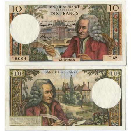 1963 * Banconota Francia 10 Francs "Voltaire" (p147a) SPL