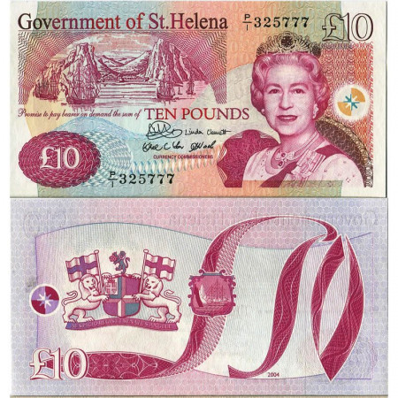 2004 * Banconota Saint Helena 10 Pounds "Elisabetta II" (p12a) FDS